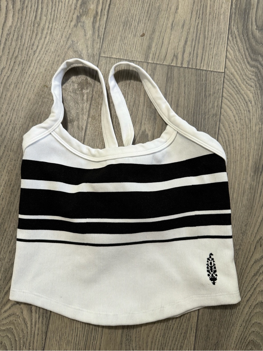 FP Movement Free People Ribbed Striped Crop Tank Top